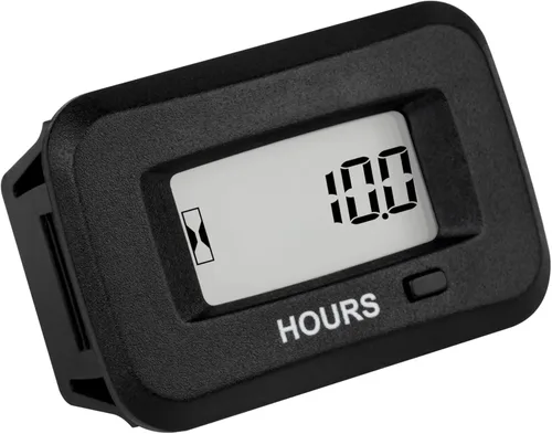 Runleader Medidor de horas digital LCD, AC/DC de 5 V a 277 V, recordatorio de mantenimiento para cortacésped de giro cero, generador de tractor,