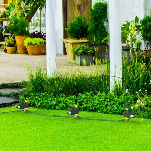 Miniatura 3 de Hoont Repelente de ciervos y gatos para exteriores, disuasorio de gatos para jardín, repelente de conejos y perros para patio, rociador activado por