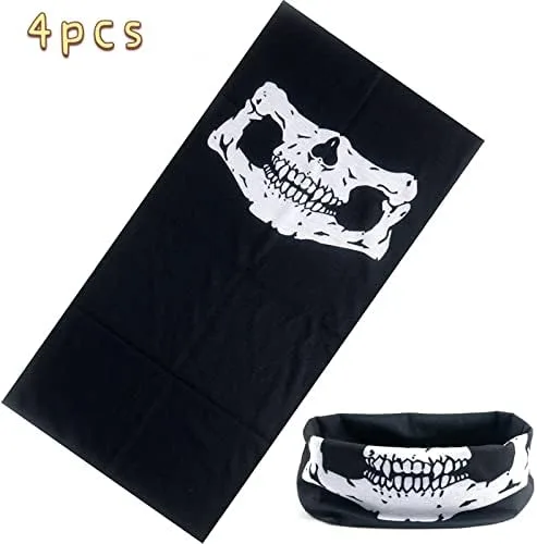 Miniatura 2 de 4 máscaras de calavera para la cabeza, bandana para Halloween, pasamontañas, transpirables, polaina para el cuello, bufanda para montar