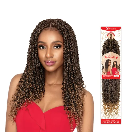 Miniatura 4 de Outre X-Pression Twisted Up Passion Waterwave Feed Twist - Trenzas de ganchillo de 18 pulgadas (2T1B/350)