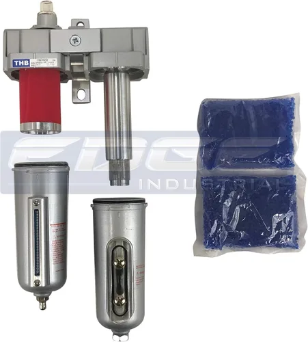 Miniatura 4 de Grado industrial 3/4" NPT, filtro de coalescencia en línea y combinación de secador de aire desecante con cuencos de metal para equipo de pistola