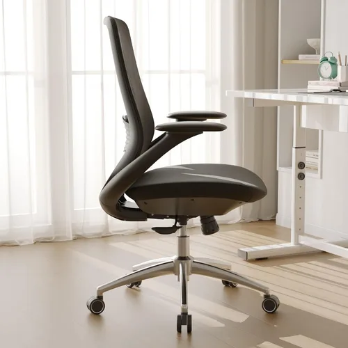 Miniatura 8 de Silla de oficina ergonómica de malla, silla de escritorio ejecutiva de 330 libras con soporte lumbar, reposabrazos 2D, cómodas sillas giratorias