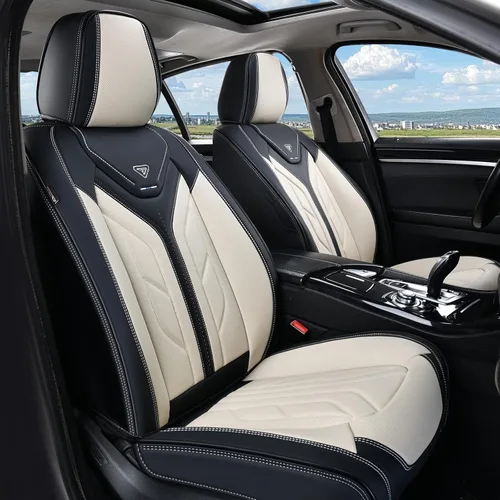 Miniatura 10 de Coverado Fundas de Asiento Delantero para Automóvil, 2 Piezas Fundas de Asiento de Cuero para Automóviles, Protector de Asiento de Automóvil Solo
