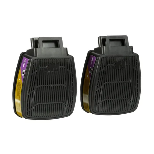 3M Cartucho/Filtro Respirador P100, Secure Click D80926 Cartucho Combinado Multi-Gas/Vapor, Aprobado por NIOSH, Flujo Dual para Mayor Respirabilidad