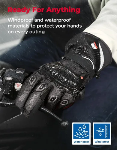 Miniatura 6 de Guantes para moto, invierno, para hombres y mujeres, impermeables
