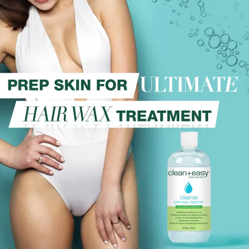 Miniatura 2 de Clean + Easy Cleanse - Limpiador previo a la depilación con cera, elimina cualquier rastro de aceites y maquillaje antes de la depilación