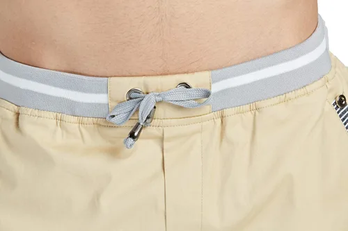 Miniatura 4 de Tansozer - Pantalones cortos para hombre estilo casual corte clásico con cordón pantalones cortos de playa de verano con cintura elástica y bolsillos