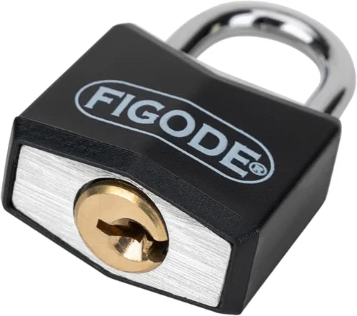 Miniatura 4 de FIGODE® Candado pequeño y ligero con llaves grandes, cerradura de aluminio cubierta negra, 3/4 pulgadas de ancho, candados de equipaje para maleta