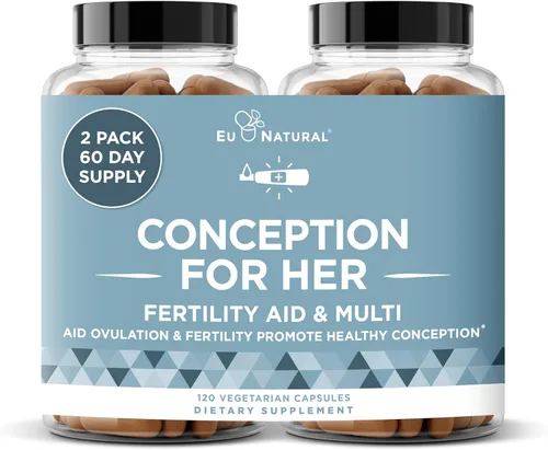 Conception Suplementos de fertilidad para mujeres – Ayuda a la ovulación, equilibrio hormonal y ciclos regulares – Apoyo vitamínico prenatal con