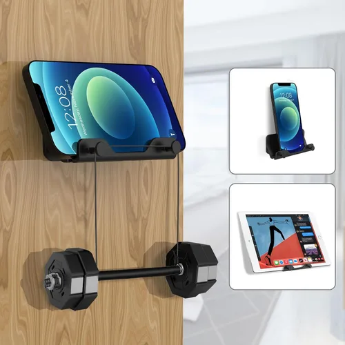 Miniatura 5 de HomeMount Soporte de pared manos libres para teléfono con tira adhesiva para dormitorio, sala de estar, cocina, compatible con todos los teléfonos