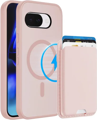 Miniatura 19 de Funda magnética para Google Pixel 9A, cartera magnética desmontable con tarjetero [compatible con MagSafe] de grado militar, a prueba de golpes