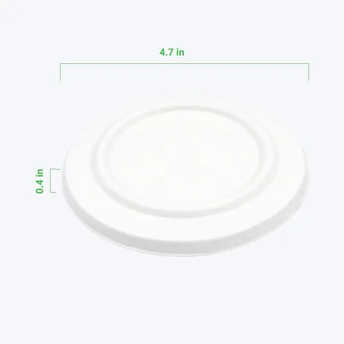 Miniatura 3 de Tapas de 4.5 pulgadas para recipientes de sopa de 17 onzas [paquete de 50], resistentes, 100% biodegradables, compostables para el hogar, sin
