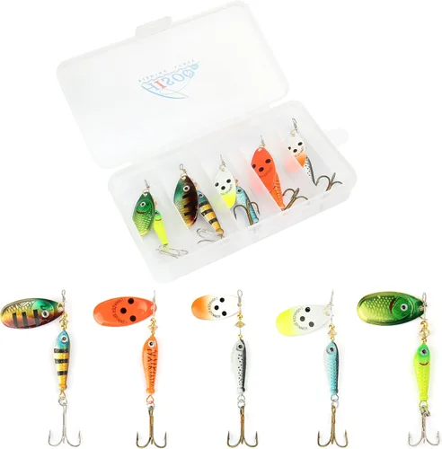 Miniatura 13 de Ganchos de cabeza de plantilla ponderados con cuchillas giratorias Swimbaits - Ganchos de manivela para señuelos de pesca suaves Cabeza de pescado
