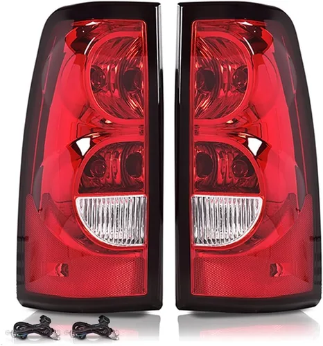 PIT66 Luces traseras compatibles con Chevy Silverado 1500 2500 3500 2003 2004 2005 2006, conjunto de lámpara de luz trasera LED izquierda y derecha,