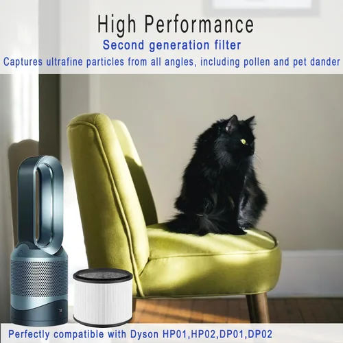 Miniatura 3 de Filtro de repuesto HP01 HP02 actualizado para Dyson Fan HP01 HP02 DP01 DP02, filtro de vidrio H13 True HEPA de 360° para purificadores de escritorio