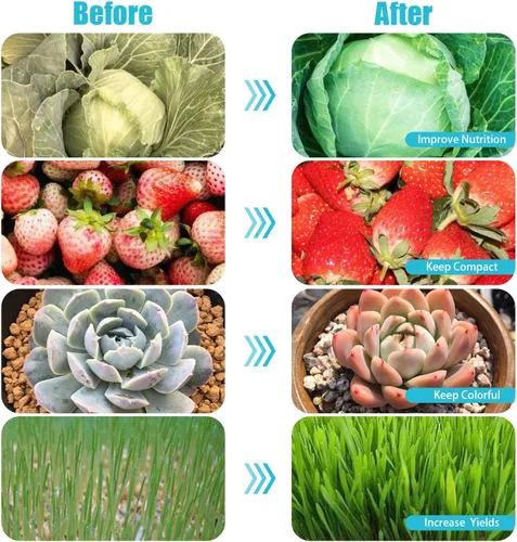 Miniatura 7 de Hywyimlait Luces de cultivo para plantas de interior, espectro completo de 4000 K, bombilla para plantas de 22 W con alto PPFD, base E27, bombilla