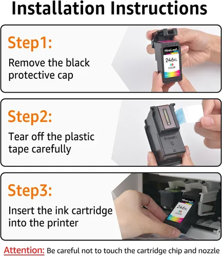 Miniatura 6 de NineLeaf Cartucho de tinta remanufacturado compatible con Canon PG-245XL CL-246XL PG-243 CL-244 PIXMA MG2520 MG2920 MG2922 MG2924 MG2420 MG2522