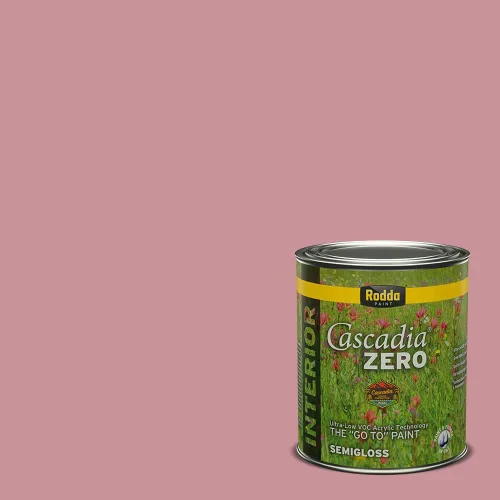 Miniatura 188 de Rodda Paint CASCADIA ZERO - Pintura satinada e imprimación para interiores en uno, 1 galón, Lady Flower Flor de señora