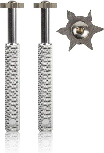 Miniatura 23 de HIFROM Afilador de ranuras con 6 cabezales – Afilador de ranuras para palos de golf, herramienta de reranurado y limpiador para todos los hierros
