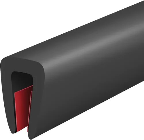 Miniatura 8 de Borde de goma protector autoadhesivo para chapa, material de etileno propileno dieno, ajuste de 1/16 pulgadas (1.6 mm), longitud 10 pies
