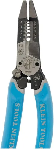 Miniatura 7 de Klein Tools K12035L Klein-Kurve - Cortadores de alambre, fabricados en EE. UU., herramienta resistente para pelar cables con bloqueo, 8-20 AWG