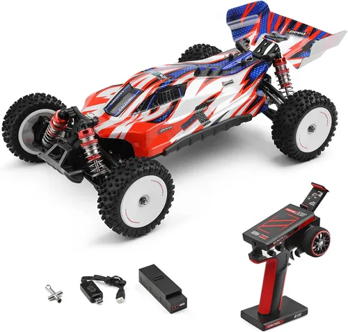 GoolRC WLtoys 124008 - Autos RC sin escobillas para adultos, auto de control remoto a escala 1:12, 4WD 60KM/H, auto de carreras de alta velocidad,