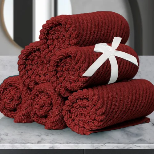 Miniatura 84 de VOOVA & MOVAS Toallas de baño amarillas – 100% algodón Secado rápido Peso Gruesas Suave, juego de 6 toallas de baño, 2 toallas grandes de 30