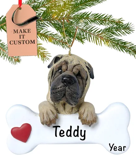 Miniatura 32 de Adorno personalizado de hueso de perro Doberman Pinscher 2025 Personalización gratuita las 24 horas Adornos de Navidad de la primera Navidad