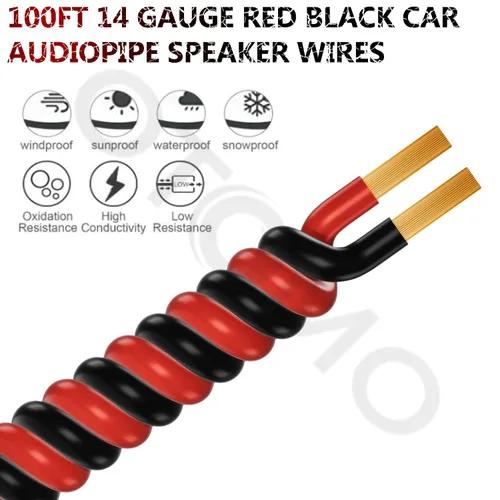 Miniatura 3 de OTOMO 2 rollos de cable primario automotriz de calibre 14 CCA de 100 pies, conductor único SAE J1128, carrete de remolque de cable eléctrico