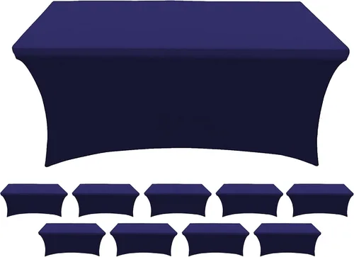 Miniatura 5 de Banquet Tables Pro Mantel rectangular plegable de elastano de 6 pies de largo, elástico, ajustado, para mesas de patio plegables de 30 pulgadas