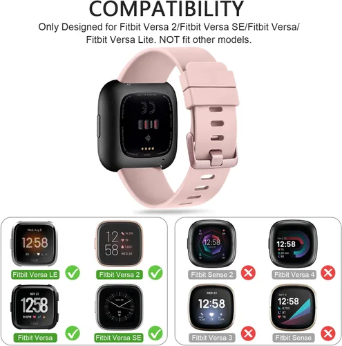 Miniatura 5 de Vancle Correa para Fitbit Versa - Pulsera deportiva de repuesto para mujeres y hombres