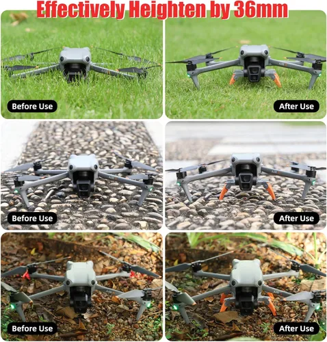 Miniatura 3 de Air 3 Kit extendido plegable de pierna de tren de aterrizaje para DJI Air3 RC Cámara Drone Accesorios Extensor de altura Extensiones Protector