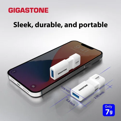 Miniatura 6 de GIGASTONE Unidad flash de 64 GB, Z60 USB 3.2 Gen 1, 100 MB/s ultrarrápida, diseño deslizante retráctil sin tapa, almacenamiento de datos, copia