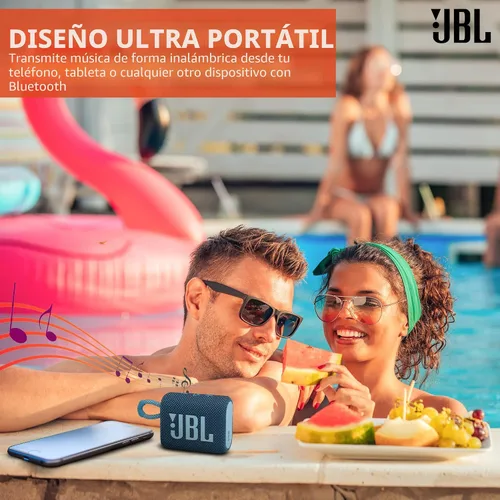 Miniatura 5 de Bocina JBL Go 3 portátil Bluetooth inalámbrica, batería incorporada impermeable IP67 y a prueba de polvo - Squad - La solución integral de tela