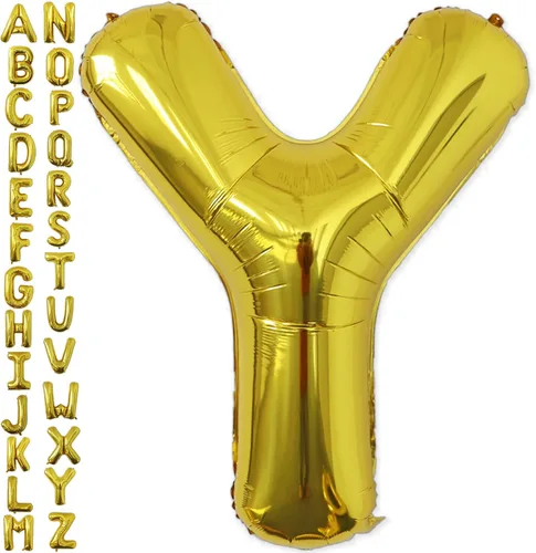 Miniatura 57 de VHUWE Globo dorado de 40 pulgadas con letra B, globos de helio de aluminio del alfabeto de Mylar de gran tamaño para fiesta de cumpleaños