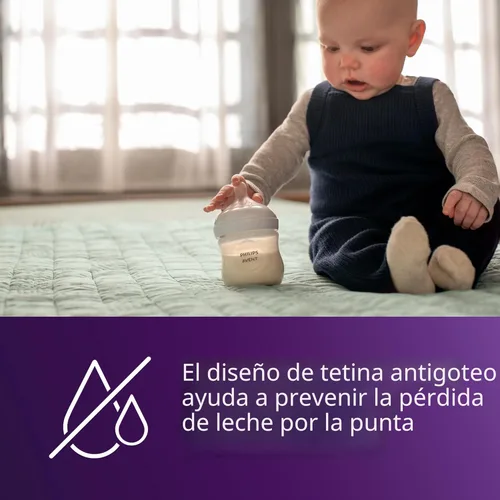 Miniatura 6 de Philips AVENT - Biberón natural con boquilla de respuesta natural, transparente, 4 onzas, paquete de 4, SCY900/04