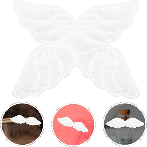 Miniatura 7 de Kichvoe 30pcs White Angel Wing Embroidery Appliques DIY Clothes Accessories Sewing Patches for Garment Decoration and Repair
