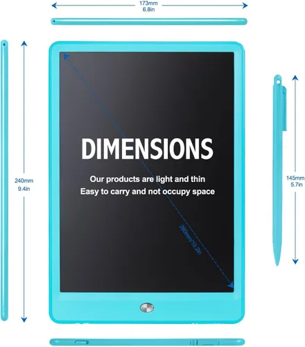 Miniatura 9 de EooCoo Juguetes para niños pequeños, regalos para niños, tableta de escritura LCD de 10 pulgadas, bloc de dibujo, libros para colorear sin desorden
