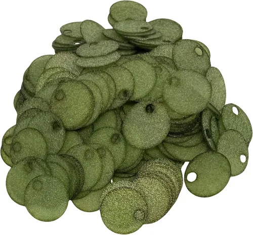 Miniatura 16 de Paillettes de lentejuelas redondas planas de 0.787 in, 285 piezas de 0.78 pulgadas, agujero de 0.78 pulgadas, surtido de lentejuelas acrílicas, 1,76