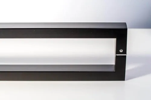 Miniatura 3 de Manijas de puerta modernas de acero inoxidable negro mate de 71 pulgadas de largo, tiradores interiores y exteriores espalda con espalda