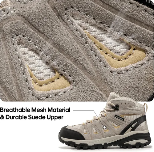 Miniatura 3 de NORTIV 8 Botas de senderismo impermeables para mujer, botas de senderismo al aire libre, senderismo, campamento, senderos