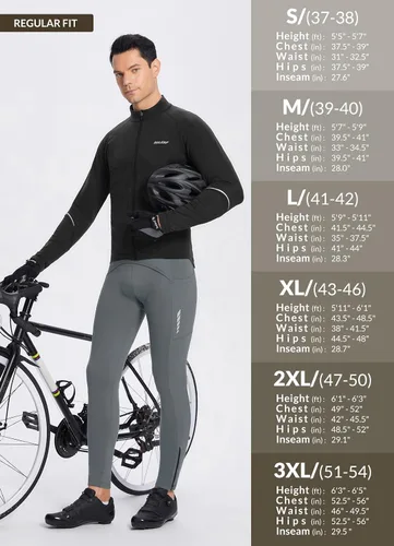 Miniatura 7 de BALEAF Pantalones de ciclismo de invierno para hombre, con acolchado 4D, térmicas, resistentes al agua, para ciclismo, para clima frío, bolsillos