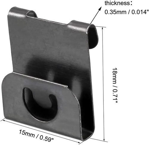 Miniatura 3 de uxcell Ganchos para colgar marcos de fotos, 0.014 in de grosor de metal en forma de S, clips para colgar fotos, 100
