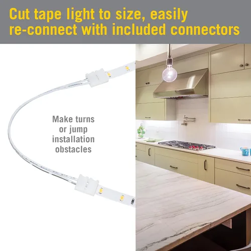 Miniatura 6 de Armacost Lighting Kit de luz en cinta LED regulable para AC del hogar, blanco cálido suave (1.5M) 424502 2700K blanco cálido 5 m