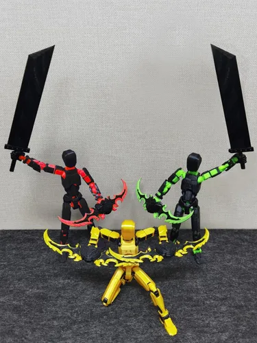 Miniatura 8 de altuco Juego de figuras de acción T13, figuras de acción Titan 13 con múltiples accesorios, relleno de calcetín de Navidad para niños (dorado)