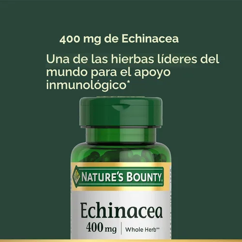 Miniatura 3 de De la Naturaleza Bounty todo natural zacate Echinacea 400 mg, 100 Cápsulas, 5633, 1, 1