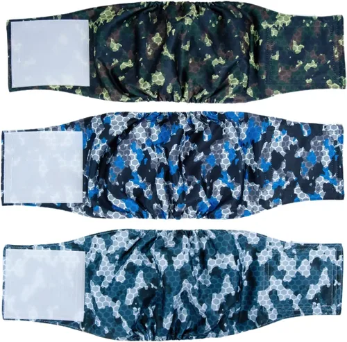 Pet Soft Bandas para el vientre para perros - 3 paquetes de pañales reutilizables para perros machos, pañales para perros machos - Bandas lavables