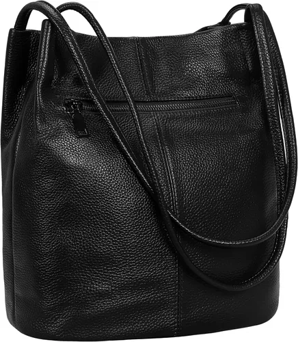 Miniatura 52 de Iswee - Bolsos de cuero genuino, diseño de hombro Hobo, bolsos para mujer
