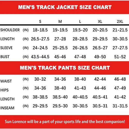 Miniatura 7 de Men's Sports Tracksuit Sets Casual Full Zip Jogging Sweat Suits Men 2 Piece Set