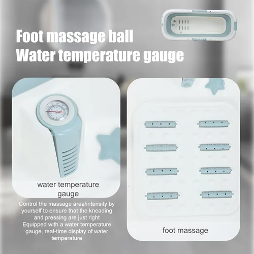 Miniatura 7 de Bañera portátil para adultos, bañera plegable grande de 50 pulgadas con tapa, bañera plegable reutilizable independiente, bañera plegable